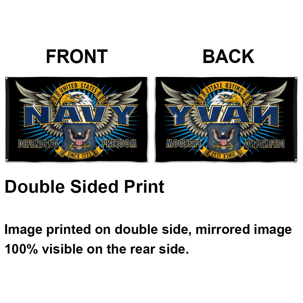 Fyon Defending Freedom Flag outdoor scene shows breeze friendly fabric and durable stitching