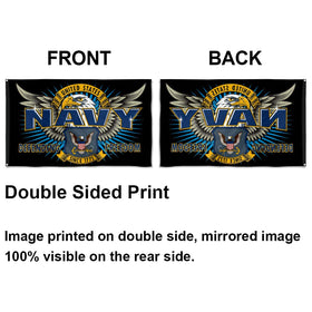Fyon Defending Freedom Flag outdoor scene shows breeze friendly fabric and durable stitching