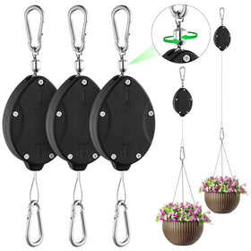 FYRVEXENZI heavy-duty retractable hanger for outdoor plants, durability and reliability.