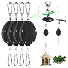 FYRVEXENZI heavy-duty retractable plant hangers 4-pack shown ready to suspend outdoor plants