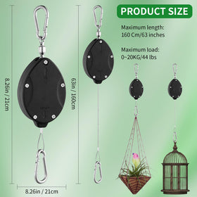 FYRVEXENZI pull-down adjustable hanger showing easy height control.