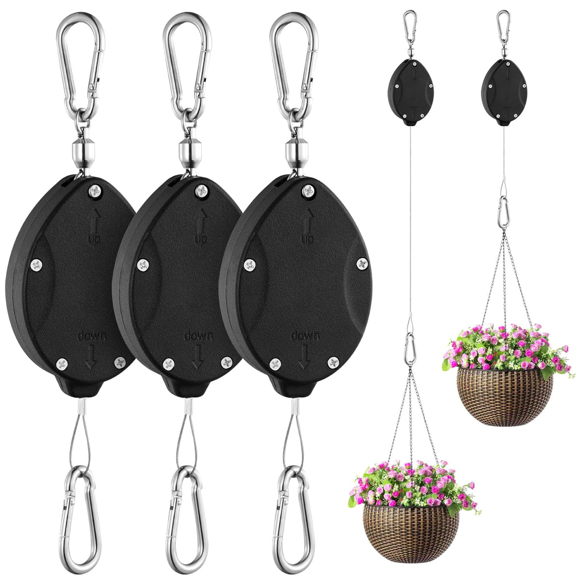 FYRVEXENZI wind-resistant hanger blends with outdoor decor.