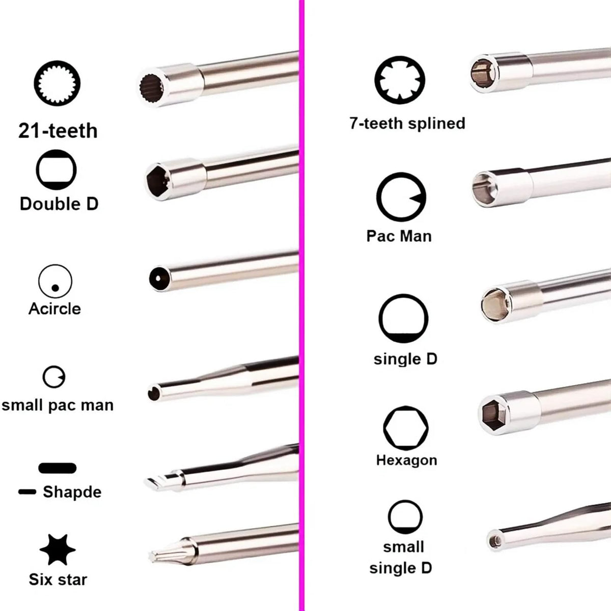 FYSHIQING 7-teeth splined tool for common two-cycle engine tuning.