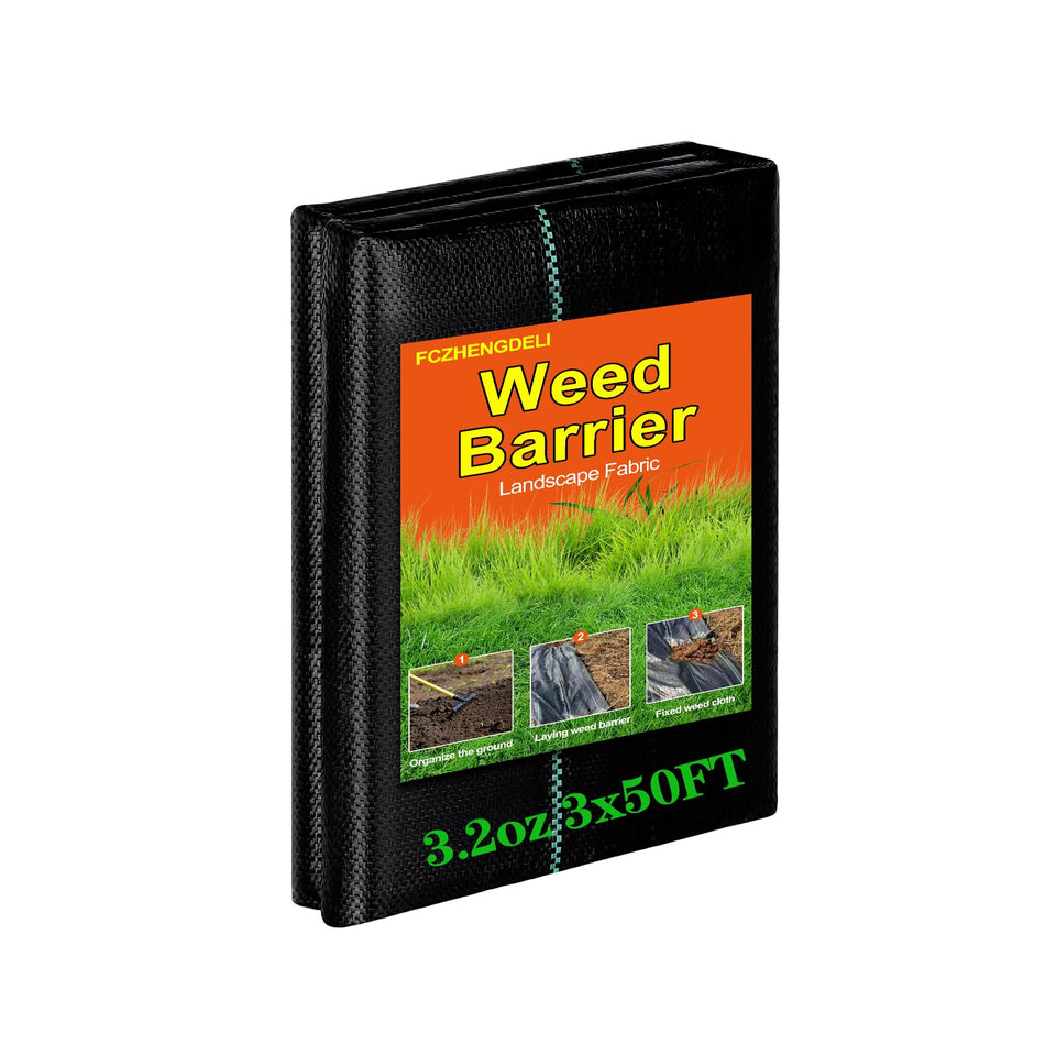 FZHENGDELI weed barrier fabric unrolled in a garden for effective weed control.