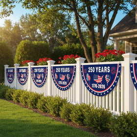 Fzkaly 250th anniversary flag rope and brass grommets for porch.