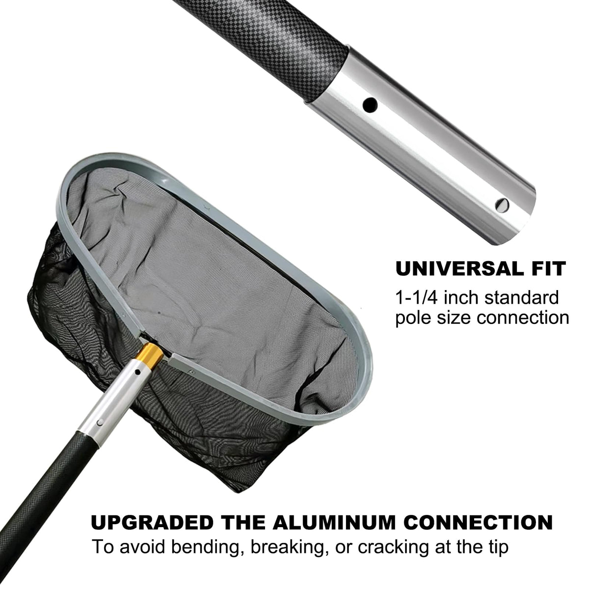 Fzkaly pool pole is feather-light yet strong for effortless pool care