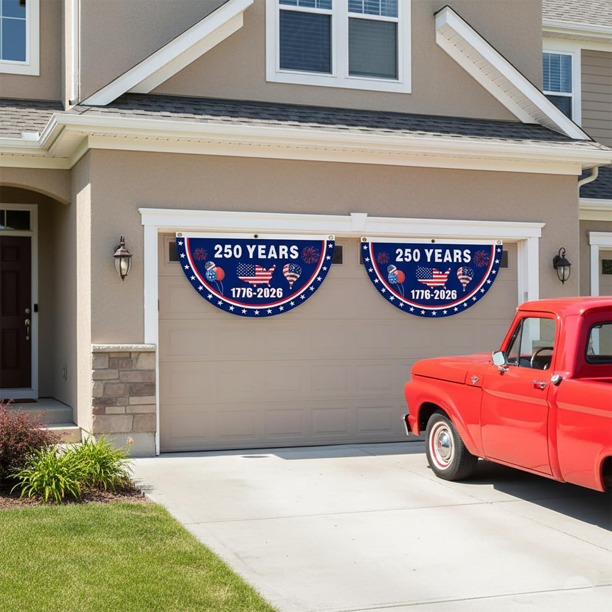 Fzkaly one-sided flag for quick sag-free patriotic decor.