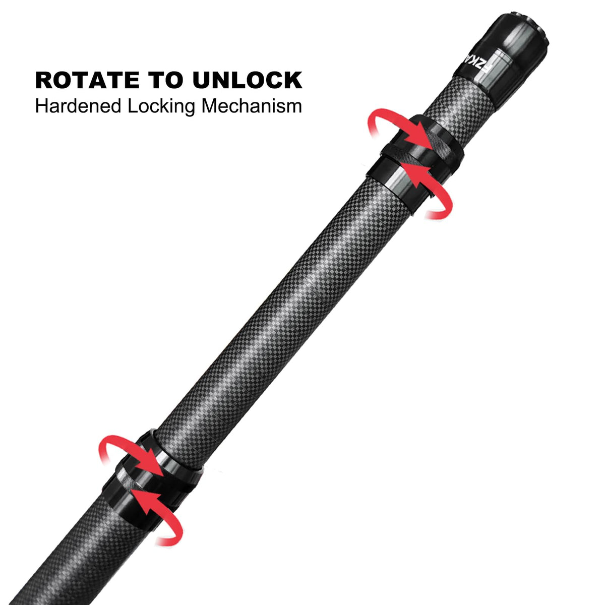 Fzkaly 4-section telescoping pole with smooth extension and secure lock