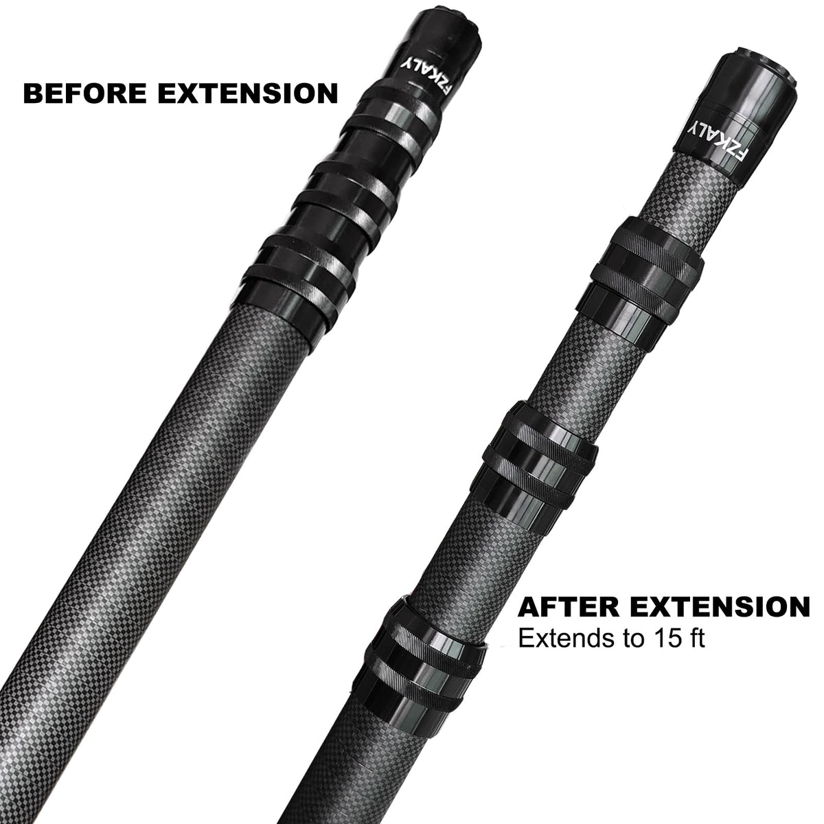 Fzkaly pole fits skimmers, brushes, vacuums for versatile maintenance