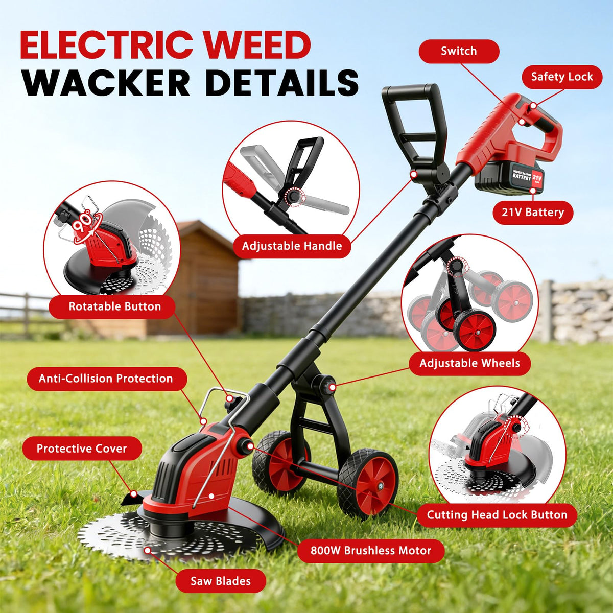 FzzboFlow 4 blade system handles light grass to dense brush.