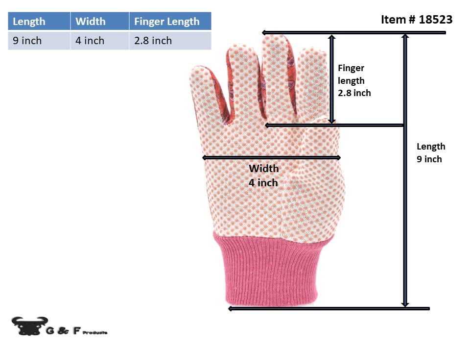 Palm with PVC dots on G & F gloves for better grip