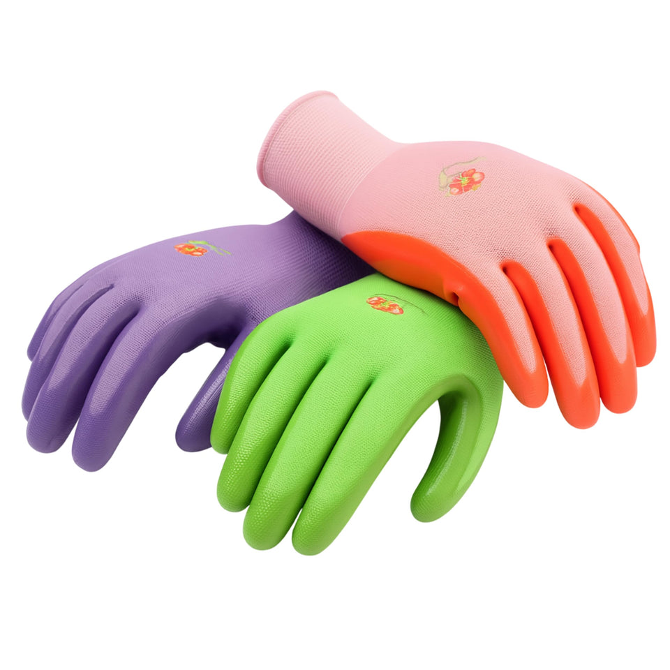 G & F Products women's garden gloves with micro-foam coating protect palms during digging.