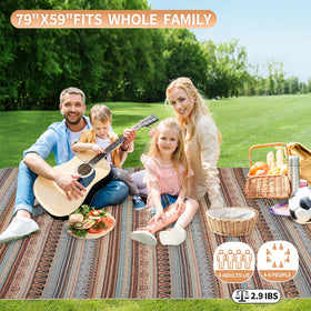 G GOOD GAIN extra large picnic blanket unfolded, spacious for family picnics