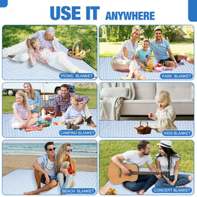 G GOOD GAIN picnic blanket compact storage with double buckles for secure packing.