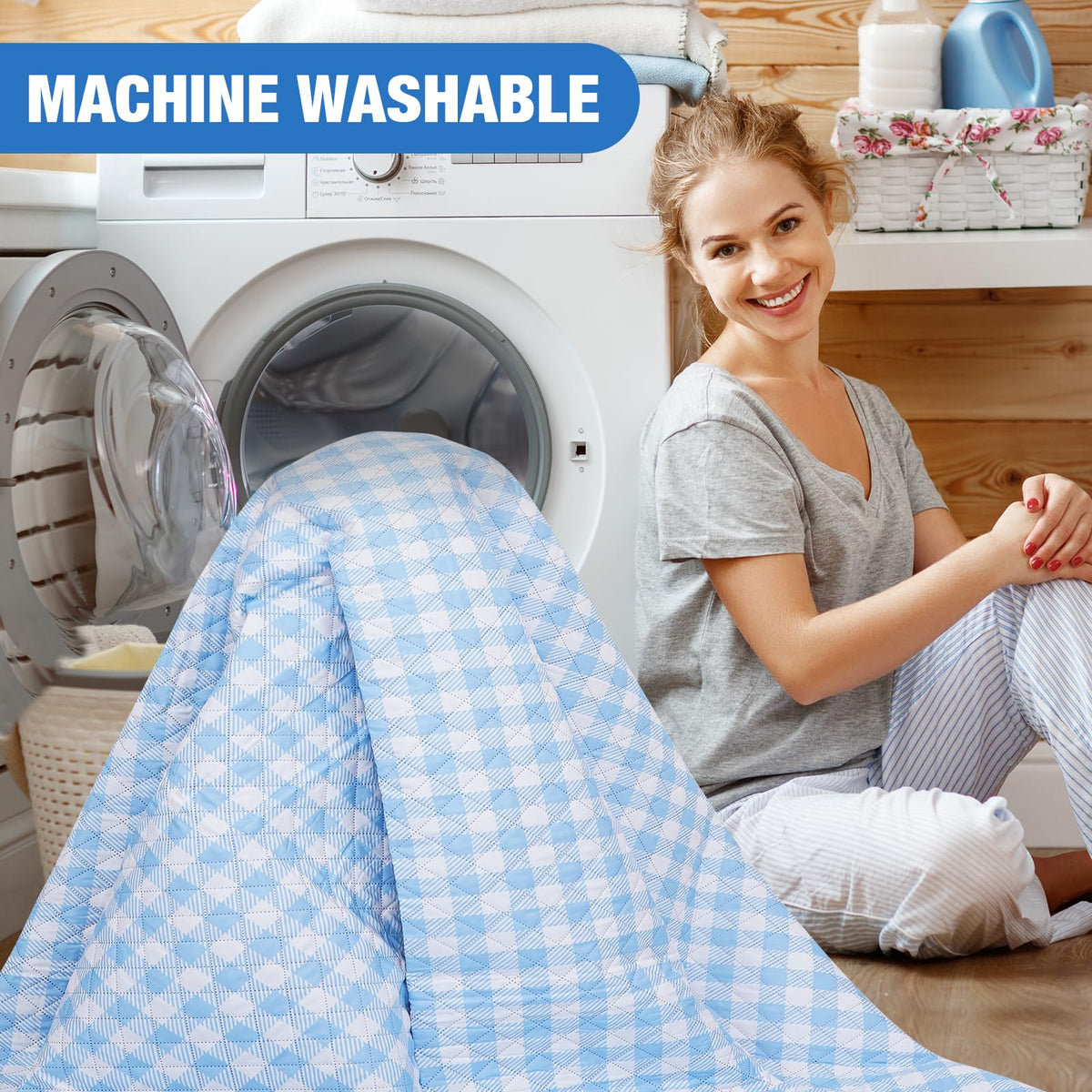 G GOOD GAIN picnic blanket machine washable for quick cleanup after outings.