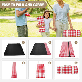 G GOOD GAIN picnic blanket top texture for comfortable seating.