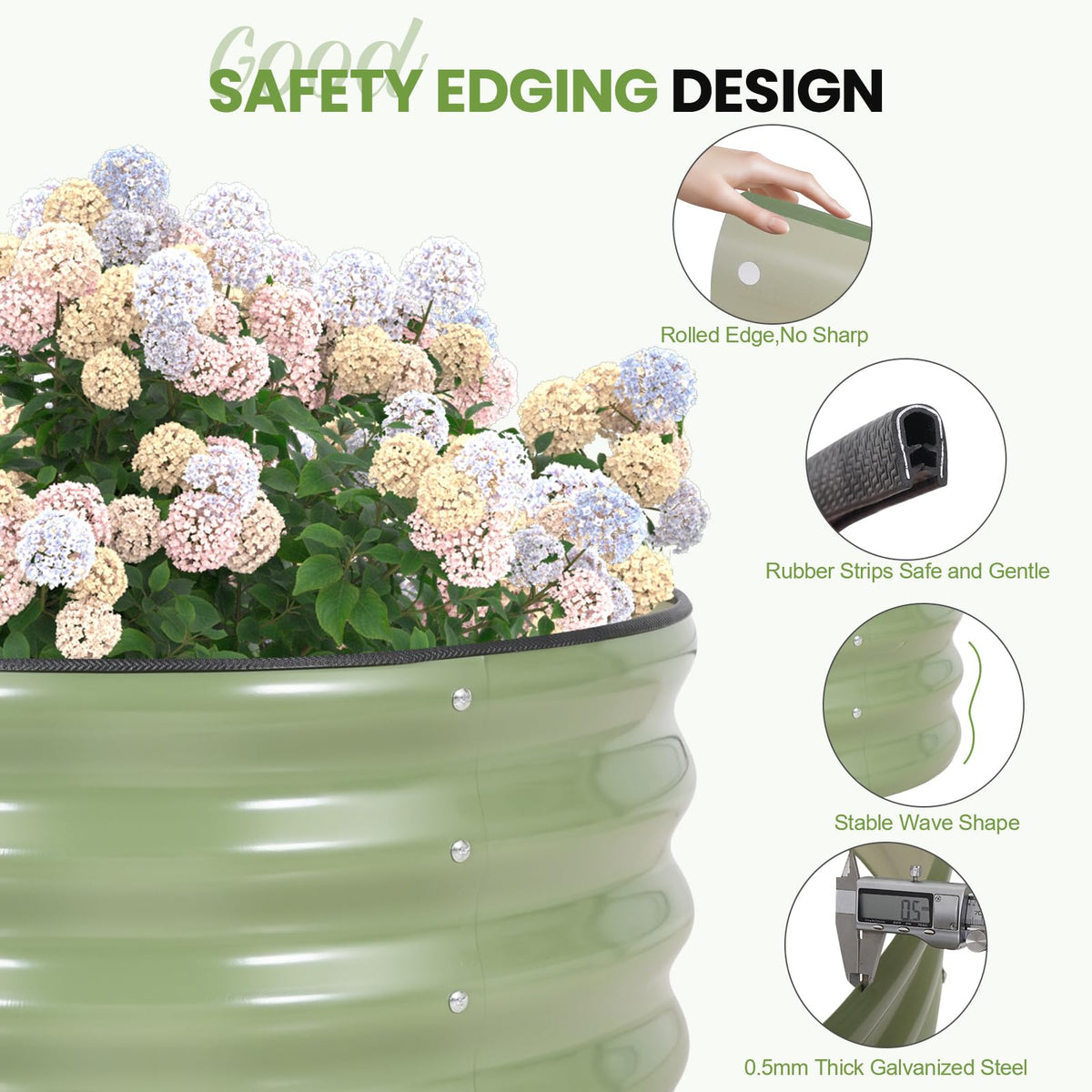 G GOOD GAIN rubber edge trim for safe gardening
