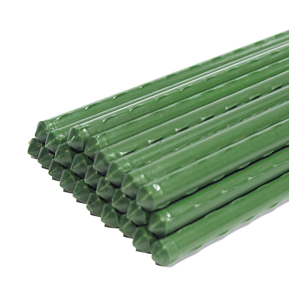 G-LEAF 5ft steel core stake close-up showing durable coating