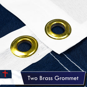 G128 75denier polyester fabric ensures durable flag performance.