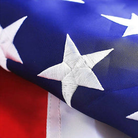 G128 American flag 4x6 ft with embroidered stars for durable outdoor display.