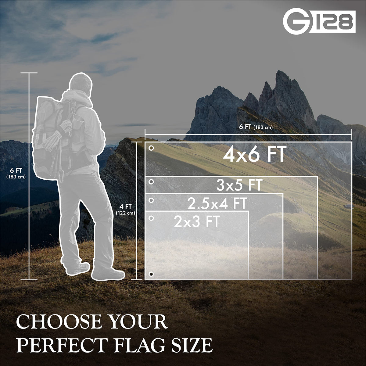 G128 bandera deluxe lista para regalo, empaque
