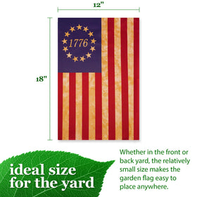 G128 Betsy Ross flag, sublimation printing, vivid colors on both sides.