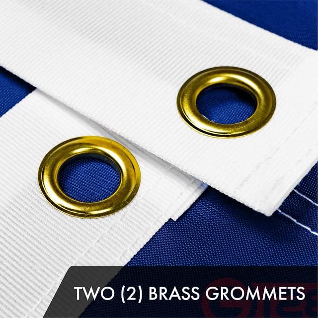 G128 brass grommets enable easy hanging outdoors.
