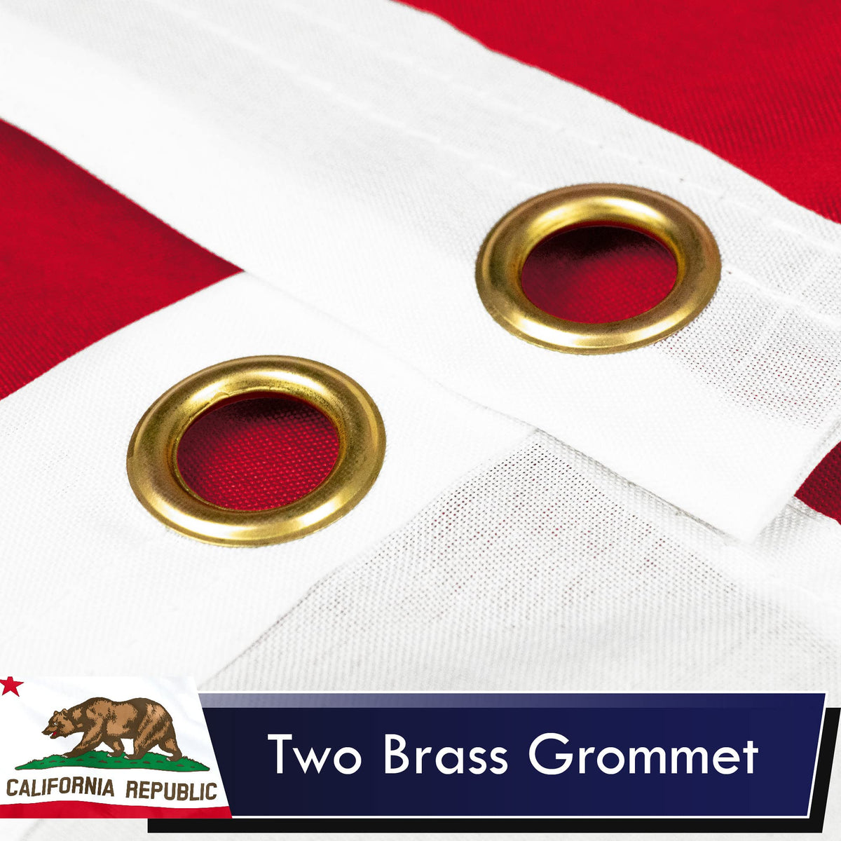 G128 flag shown with dye-sublimated colors for vivid, long-lasting display.
