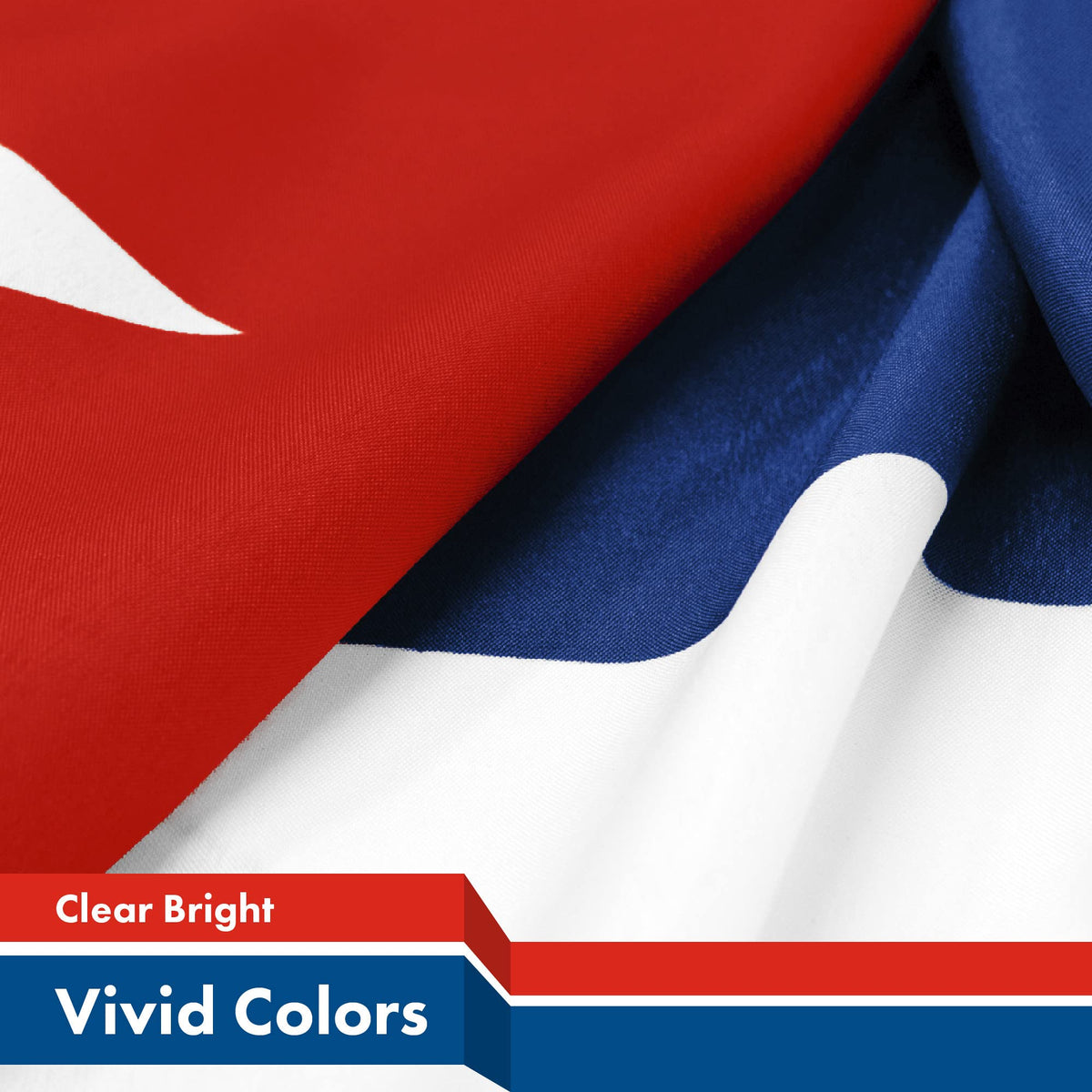 G128 Cuba flag brass grommets provide secure mounting on standard flagpoles.