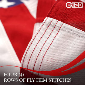 G128 flag deluxe four-row lock stitching reinforces the fly end