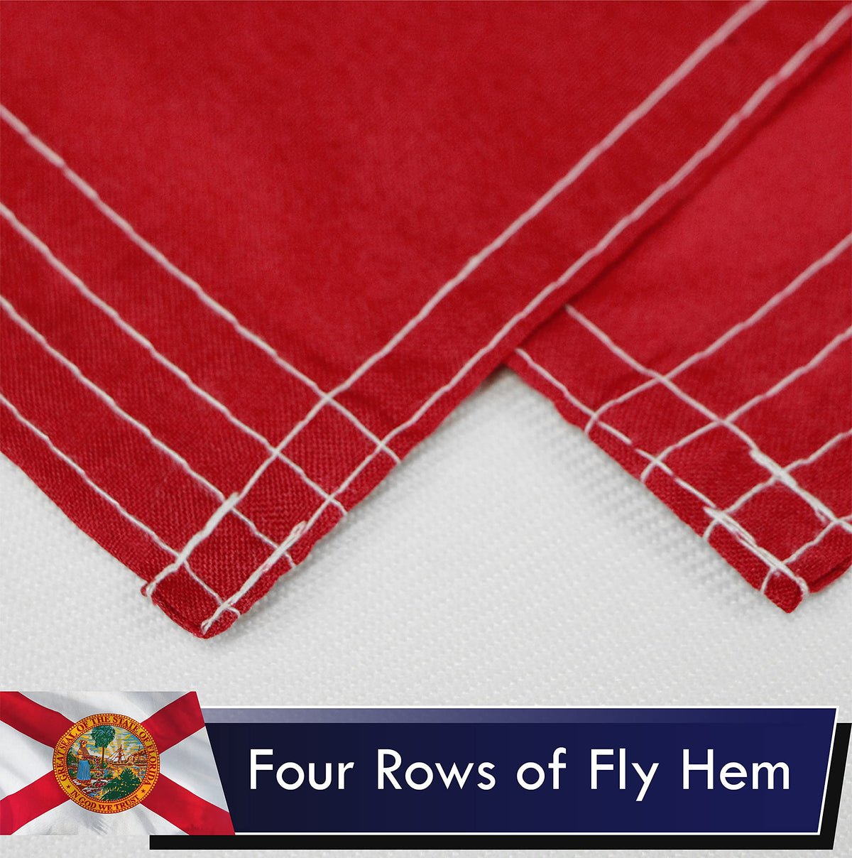 G128 Florida flag 3x5 ft suitable for outdoor and indoor use.