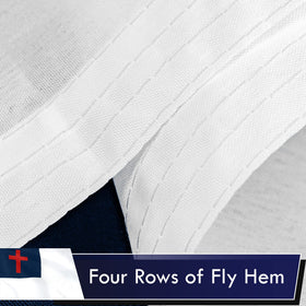 G128 four rows of lock stitching enhance flag durability.