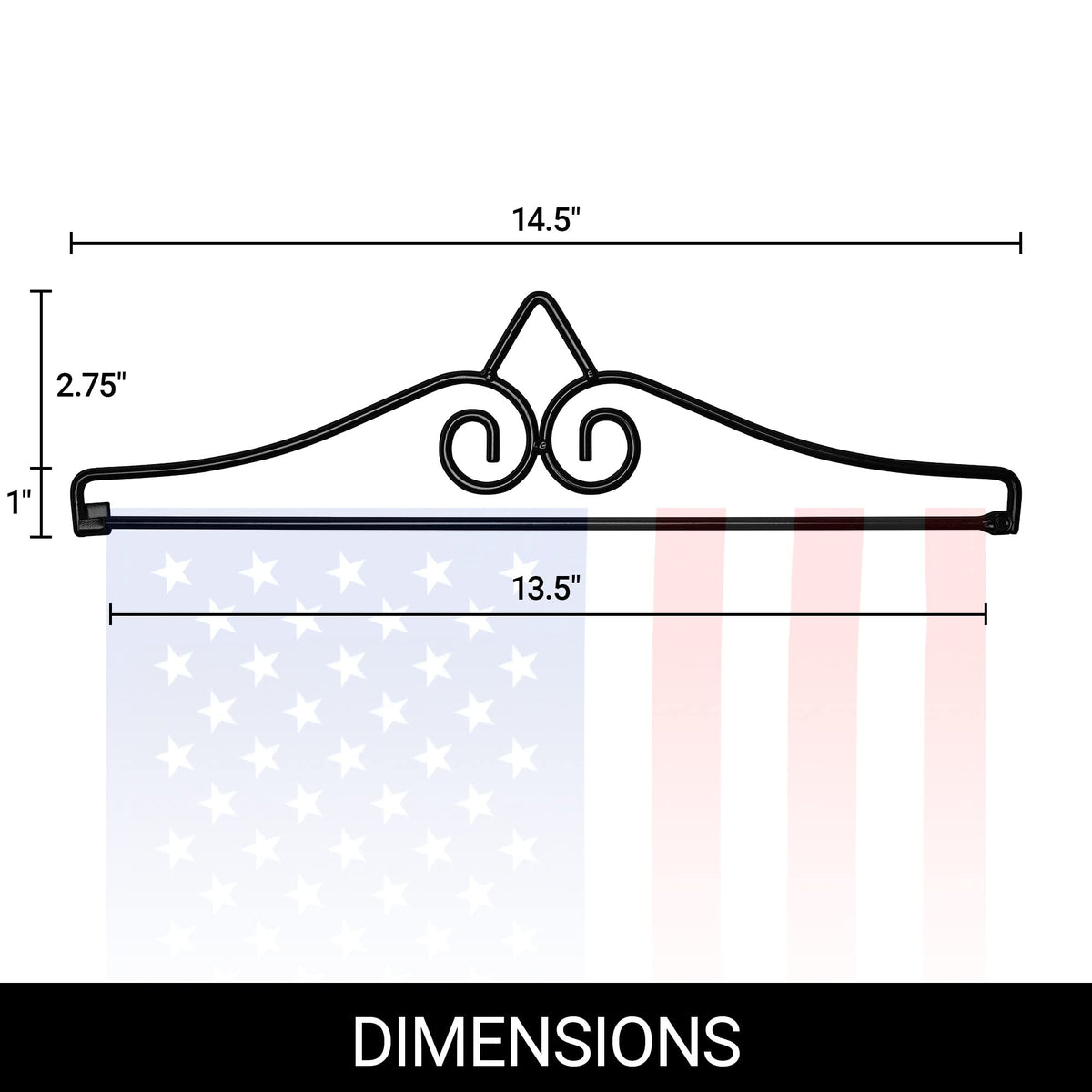 G128 heavy-duty flag holder for outdoor use resists rust and fading.