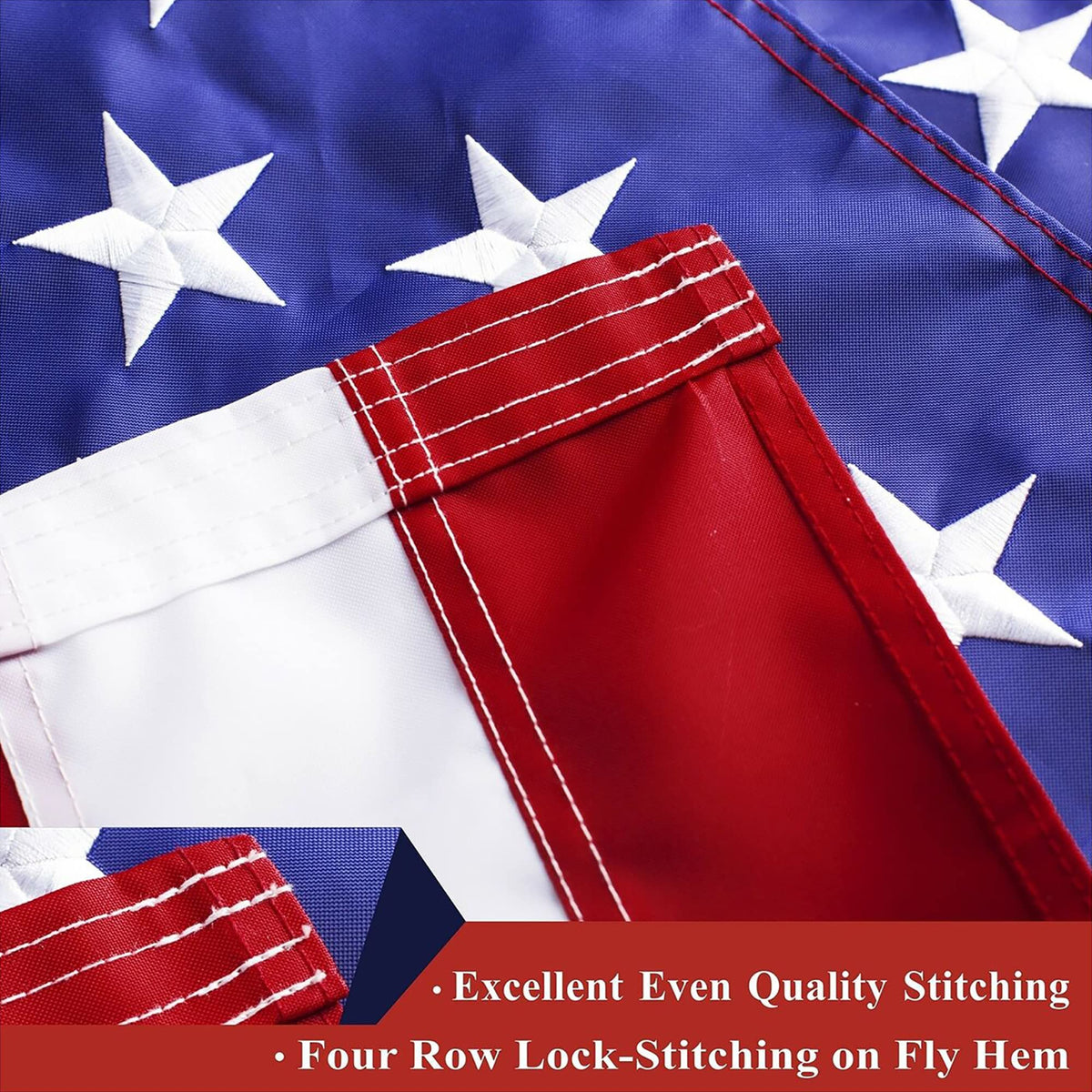 G128 heavyweight 210D polyester flag designed for indoor and outdoor display.