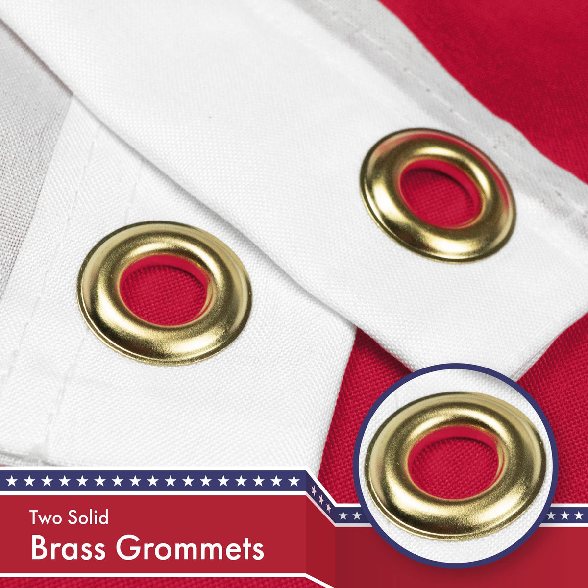 G128 LiteWeave Pro Series flag uses 150D polyester for longevity.