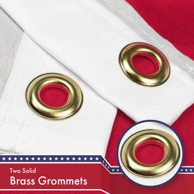 G128 LiteWeave Pro Series flag uses 150D polyester for longevity.