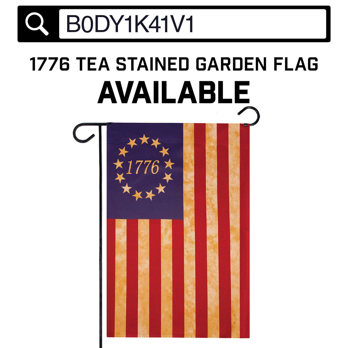 G128 Betsy Ross flag adds vintage charm to indoor spaces.