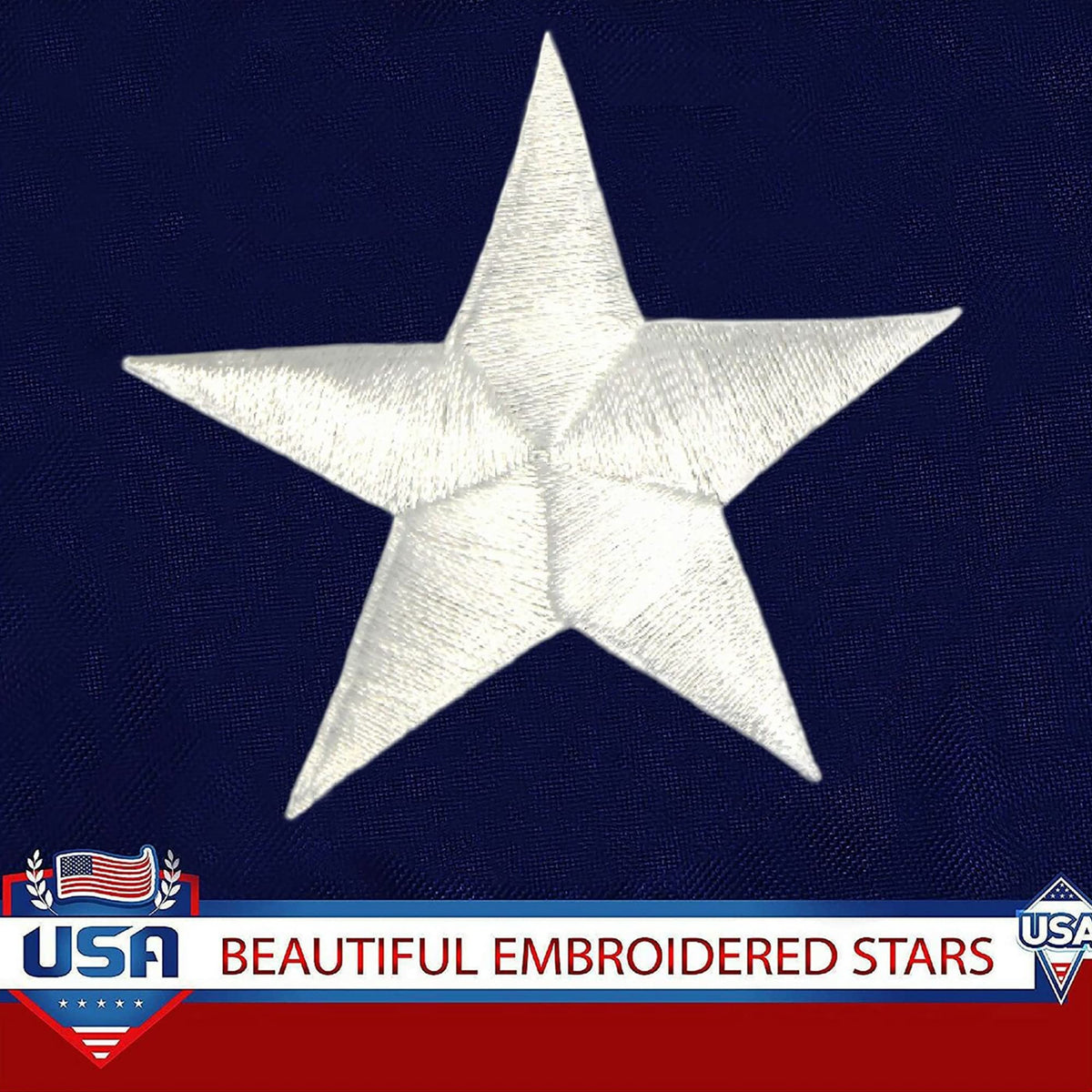 G128 deluxe flag suitable for outdoor and indoor displays in various spaces.