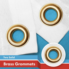 Close-up of brass grommets on G128 Puerto Rico flag