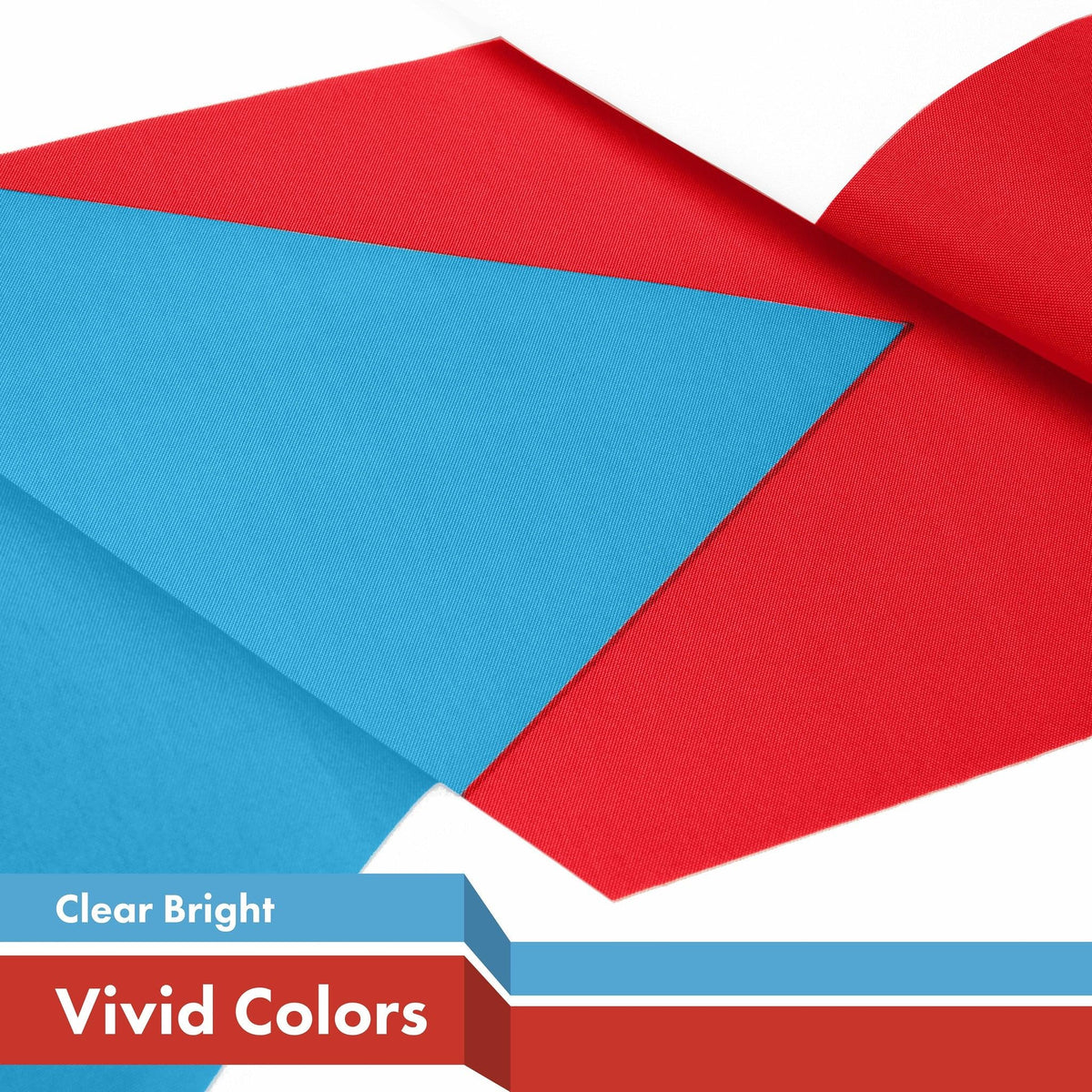 G128 light blue Puerto Rico flag outdoors in daylight