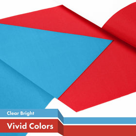 G128 light blue Puerto Rico flag outdoors in daylight
