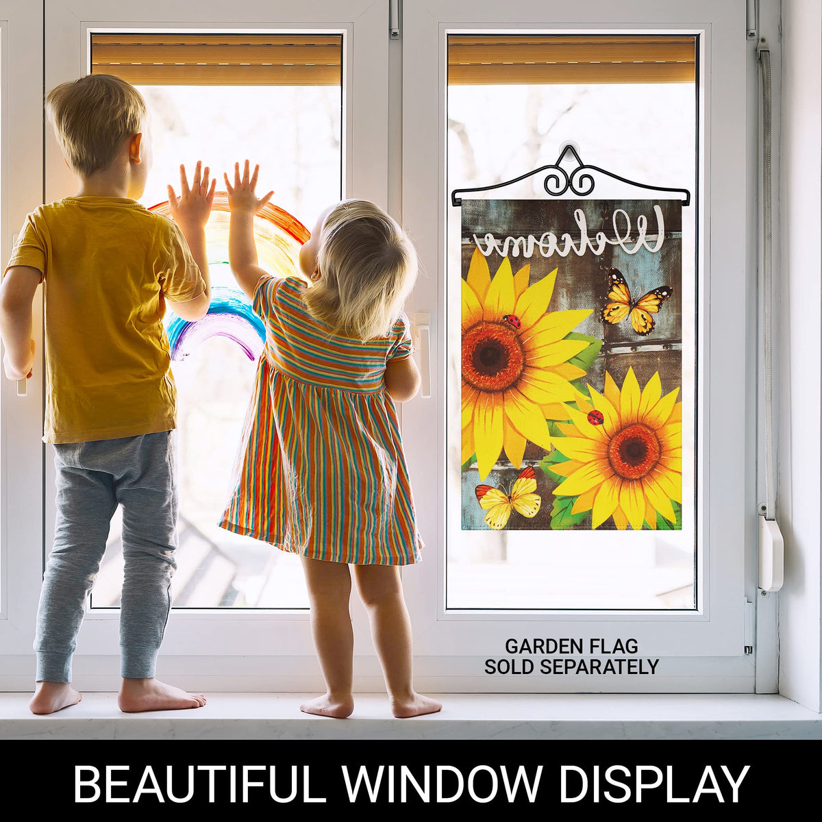G128 secure flag display for flags under 13 inches wide.