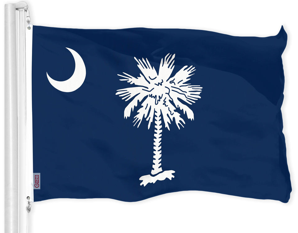 G128 South Carolina flag 3x5 ft for outdoor or indoor display.