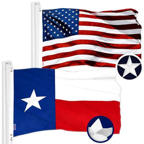 G128 Texas flag embroidery detail with rich stitching.