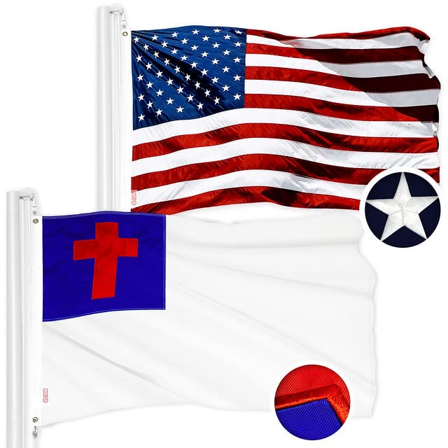 G128 USA flag 3x5 embroidered stars for elevated display.