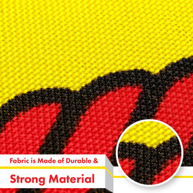 G128 flag built from heavy-duty 150D polyester for durability.