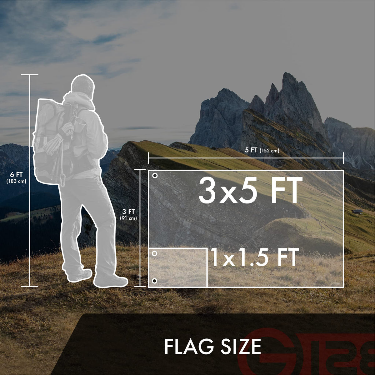 G128 12x18 flag suits patios, porches, and events with pride.