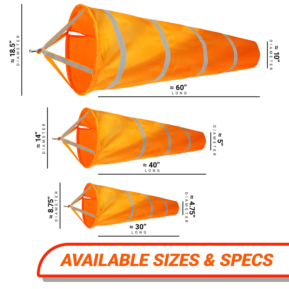 G128 windsock with bag storage enables easy transport.