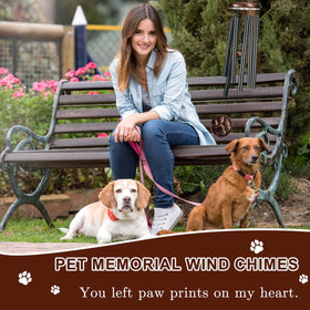 Gabzart vintage wind chime decorates garden or porch for lasting pet remembrance