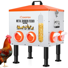 GADFISH 55lbs feeder with viewing window for quick feed level checks